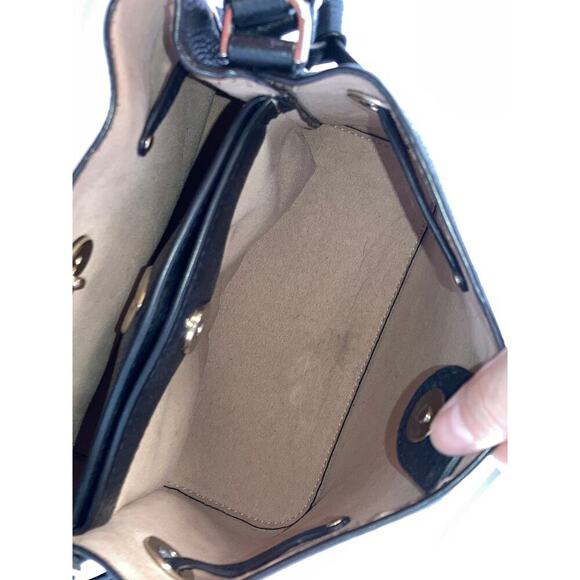 KATE SPADE MARTI SMALL BLACK LEATHER BUCKET BAG - Picture 6 of 13